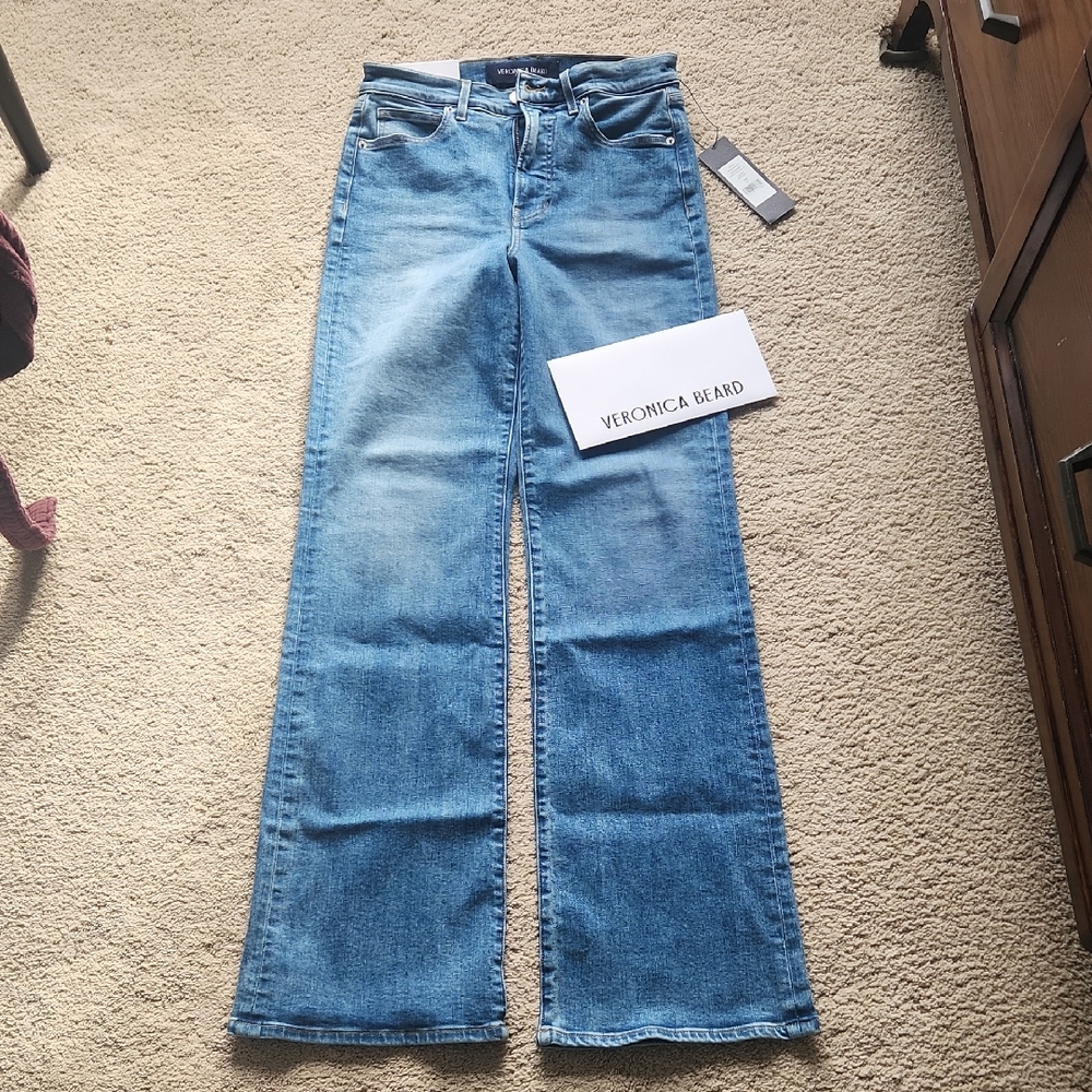 Veronica Beard Crosbie High Rise Wide Leg Jeans